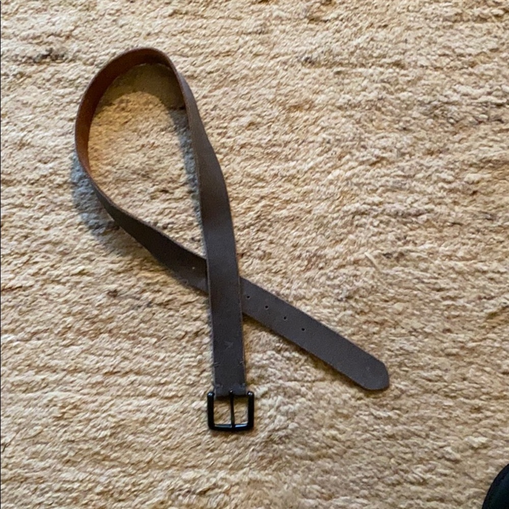 Mens American Eagle Outfttr Gray Suede Belt 32-36